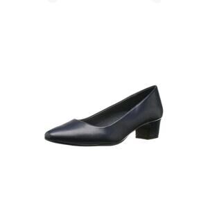 Easy Street Women Prim Pump Navy Blue 7.5M New In Box Kitten Cuban Heel Minimal